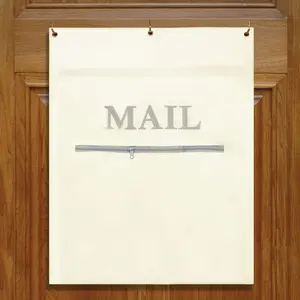 Mail Catcher for Mail Slots Efficient Letter Organizer for Home Office and Garage Doors Basket Letter Cage Door Bag (Cream)