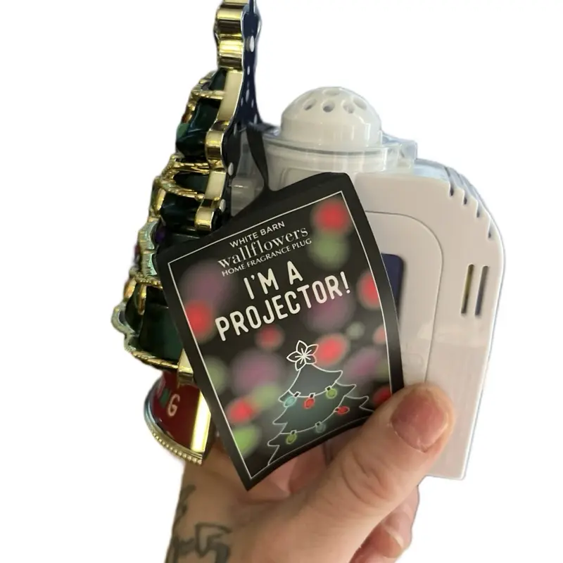 Bath & Body Works Christmas Tree Plug-in Air Freshener Projector with Festive Lights Star Topper Holiday Ornaments Home Decoration Gift