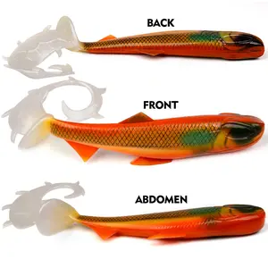 Sunlure 2pcs High-Quality Water Dance Skirt, Curled Tail Lure Soft Bait, Leopard Pattern, Swimming Mullet Saltwater Fishing Baits