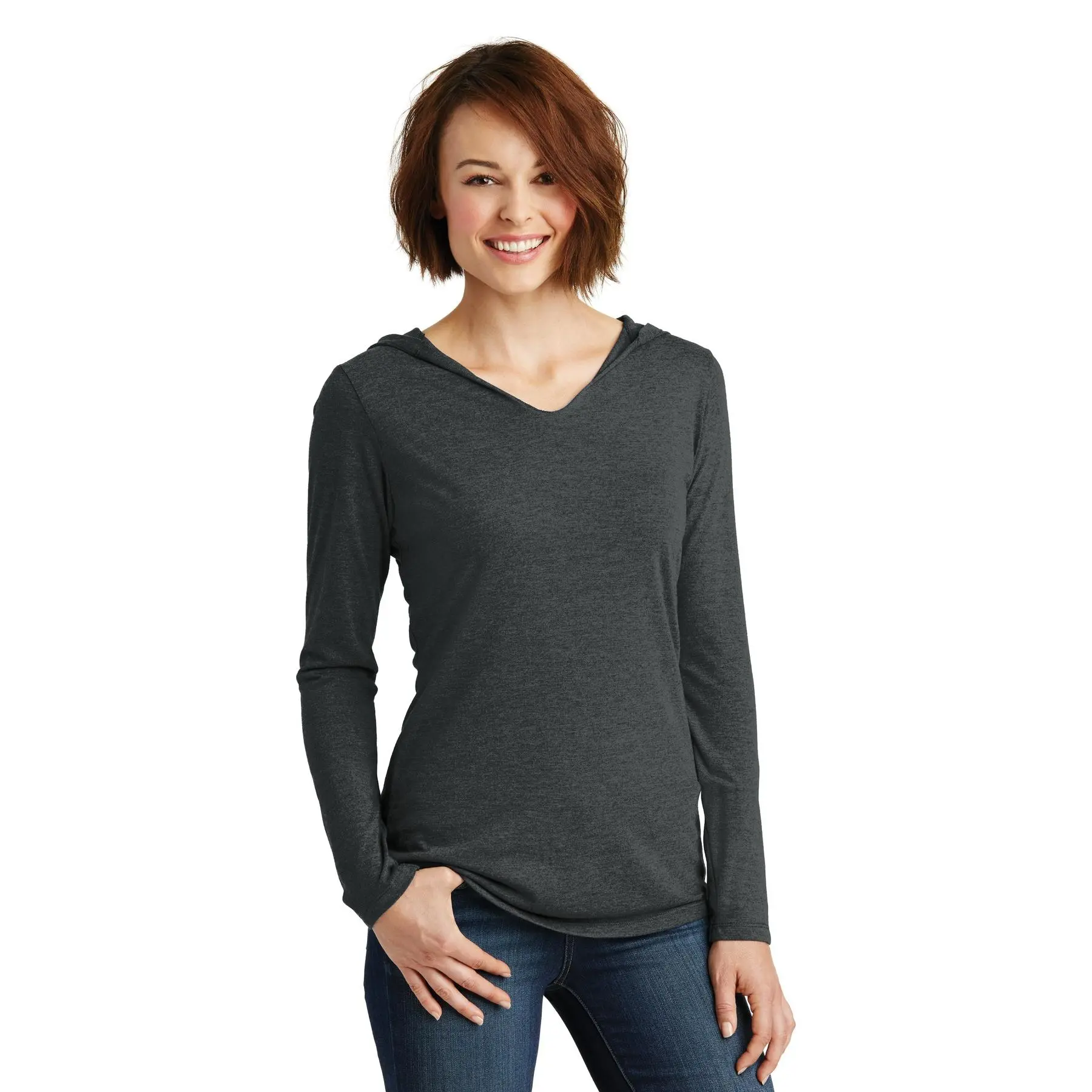 District® Women's Perfect Tri® Long Sleeve Hoodie. DM139L