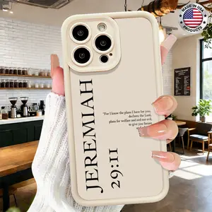 Minimalist Christian Bible Verse Jeremiah 29 11 Typography Aesthetic Design Case for iPhone 17 16 15 14 Pro Max 13 12 11 XR XS Plus Air Slim Shockproof Anti Drop Protective Durable TPU Cover