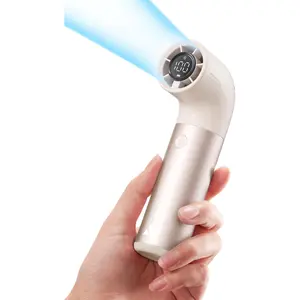 Aecooly Portable Handheld Fan, Powerful Turbo Mini Fan, 19000 RPM High Speed Aero Pro, 15H Max Cooling Time, 6 Speeds Aluminum Case, Pocket Rechargeable Personal Small Travel GIfts for Women Men -Gold