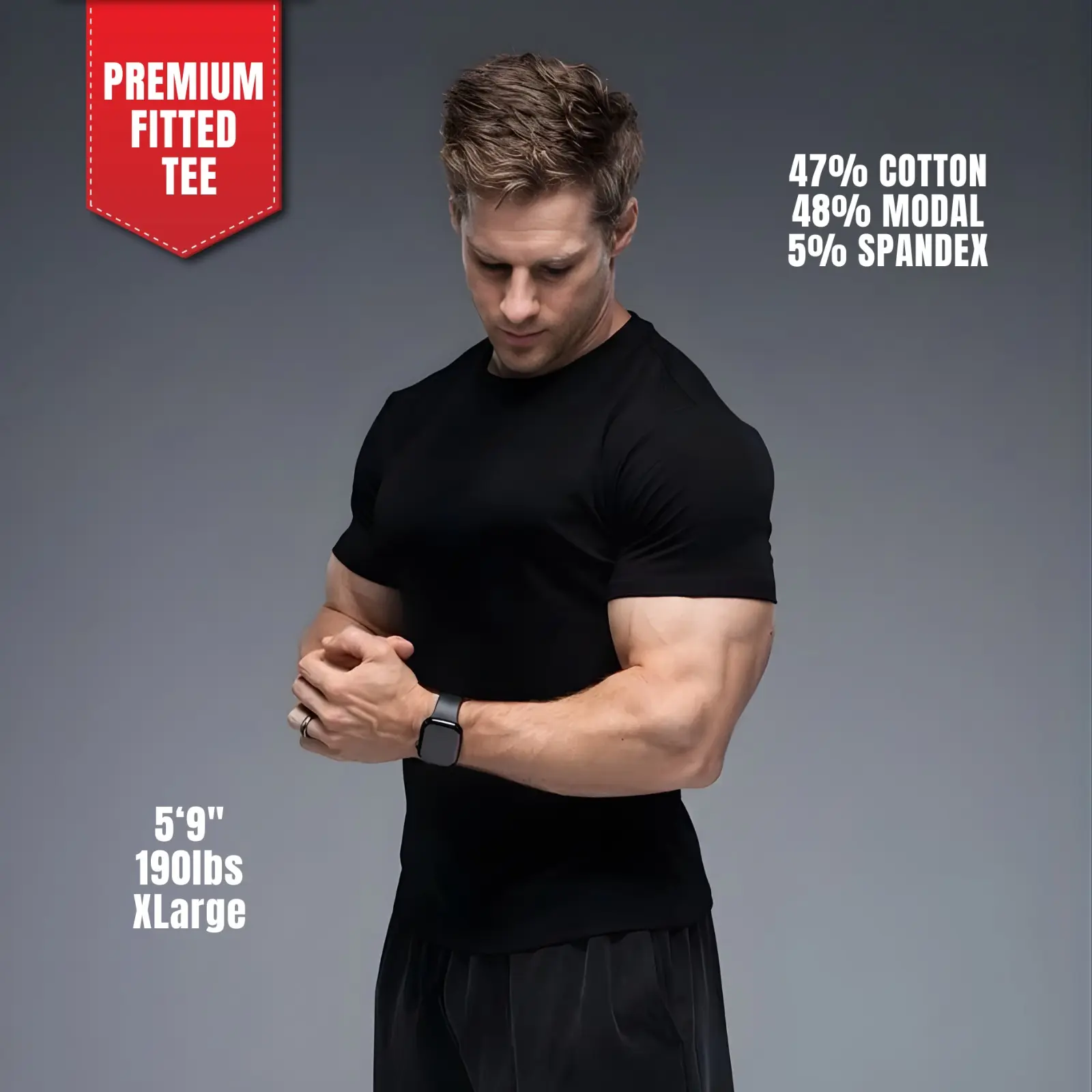 EKKO Premium Modal Fitted Blank Short Sleeve Shirt