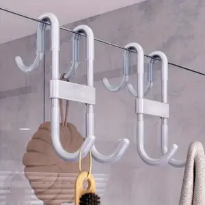Hook for Shower Doors, Multifunctional Sturdy Hook for Towels and Garments, Versatile Hanging Solution for Glass Bathroom Doors, Storage Hooks