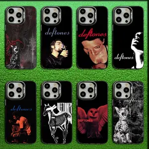 Band D-Deftones Phone Case For iPhone 17 Pro Max Air,16,15,14,13,12,11,Mini,Pro,MAX & Samsung Galaxy S25 Ultra S24 S23 S22 S21 Plus Gray Matte Silicone Black Cover