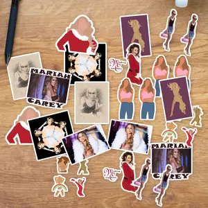 Stickers Pack 20 Pcs Mariah Luggage Skateboard Colorful Carey Guitar Aesthetic Laptop  Bumper Bottle Bike Car Water Vinyl Waterproof