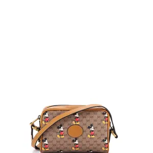 Pre-owned GUCCI material Messenger Bags Disney Mickey Mouse Shoulder Bag Printed Mini GG Coated Canvas Mini by Rebag