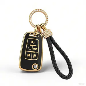 Key Fob Cover Case for Chevy for Camaro Cruze Malibu Equinox Trax Volt Impala Sonic Spark Aveo Orlando for GMC Terrain for BUICK Regal Encore Verano Allure