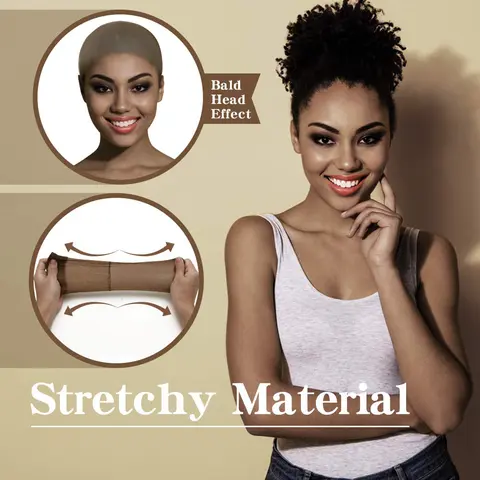 HD Wig Caps,2 Pieces Hair Net for Wig, Stretchy Nylon Wig Caps for Women, Natural Transparent Wig Caps for Lace Front Wigs