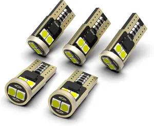 194 LED Bulbs for Cab Top Clearance Marker Lights, Non-Polarity Amber T10 168 W5W 6-3030-SMD Replacement Bulbs for License Plate Dome Map Turn Signal Light