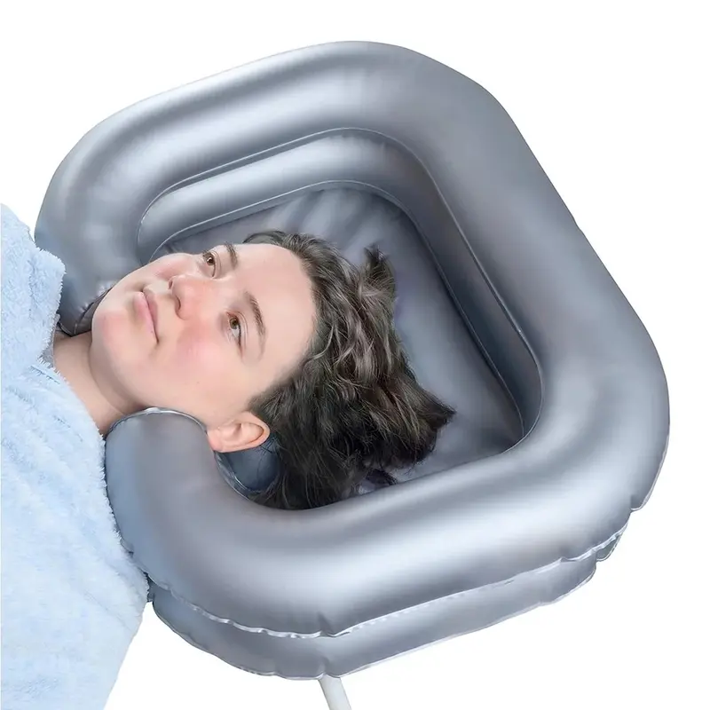 Portable Inflatable Shampoo Bowl, Travel-Friendly Hair Washing Basin for Braids, Home Sink Cleaning, Convenient and Easy-To-Carry Design, Basin Container