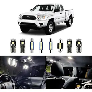 Super Bright 6000K White LED Interior Lights Bulbs - for Toyota Tacoma 2016 2017 2018 2019 2020 2021 2022 Accessories - Kit Package Include 9 LED Lights+ Install Tool