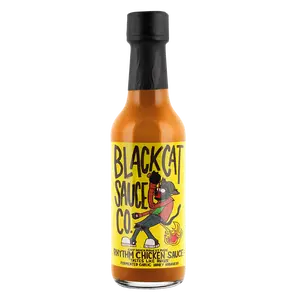 Black cat sauce company, Black cat chicken sauce rhythm with zesty garlic and and sweaty honey