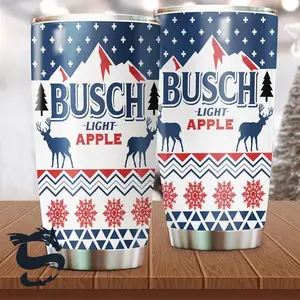 Busch Light Apple Tumbler 20oz, Beer Tumbler Cup Drinkware