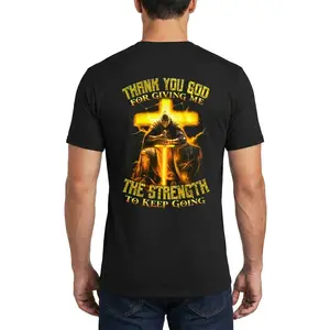 Plus Size Men'S Christian Faith T-Shirt |   Y2K Street Style, God'S Choice Print, Suitable For Church, Casual Wear And Christian Gifts - Machine Washable Crew Neck Short Sleeve, Faith-Based Fashion, Hip Hop Street Style, Men'S Gift Idea