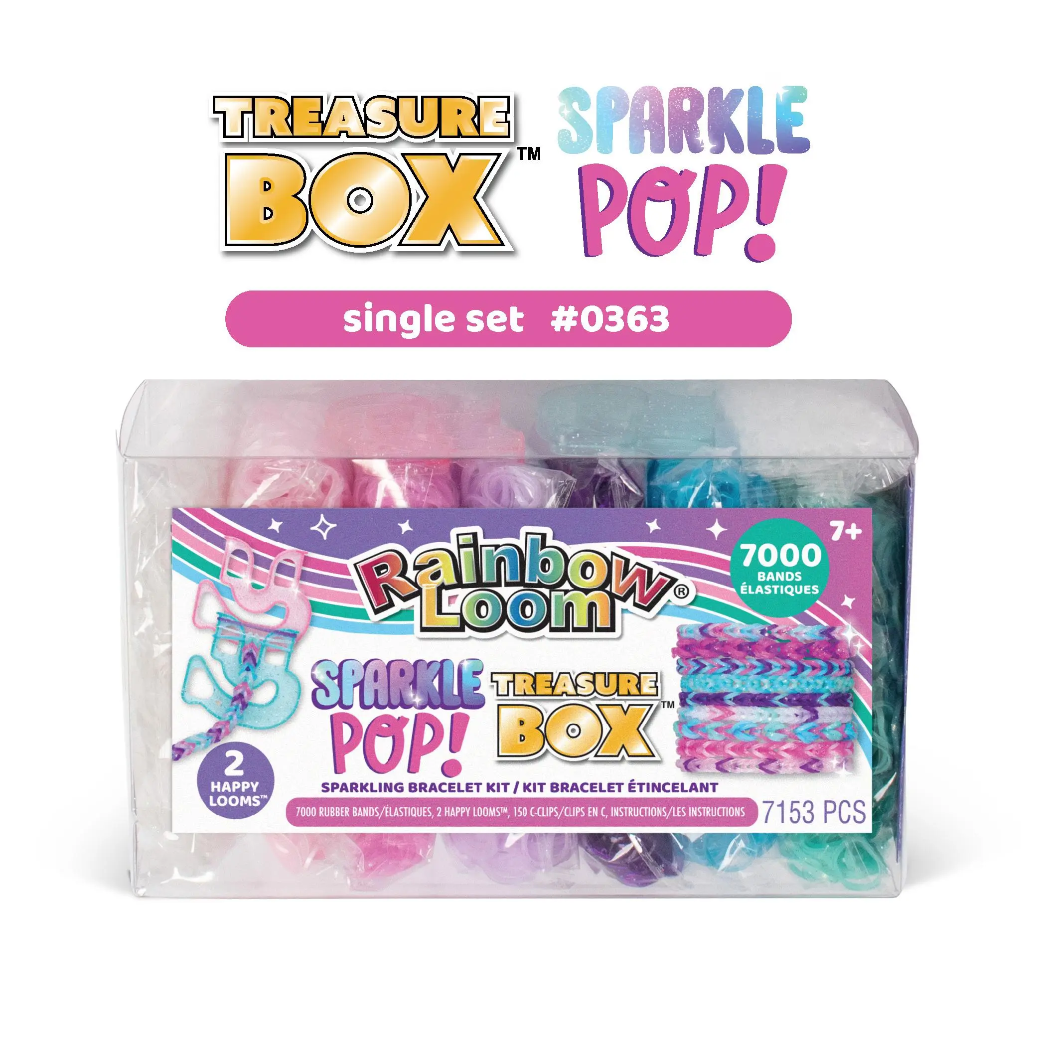 Sparkle Pop Treasure Box 7k Bands, 2 Happy Looms