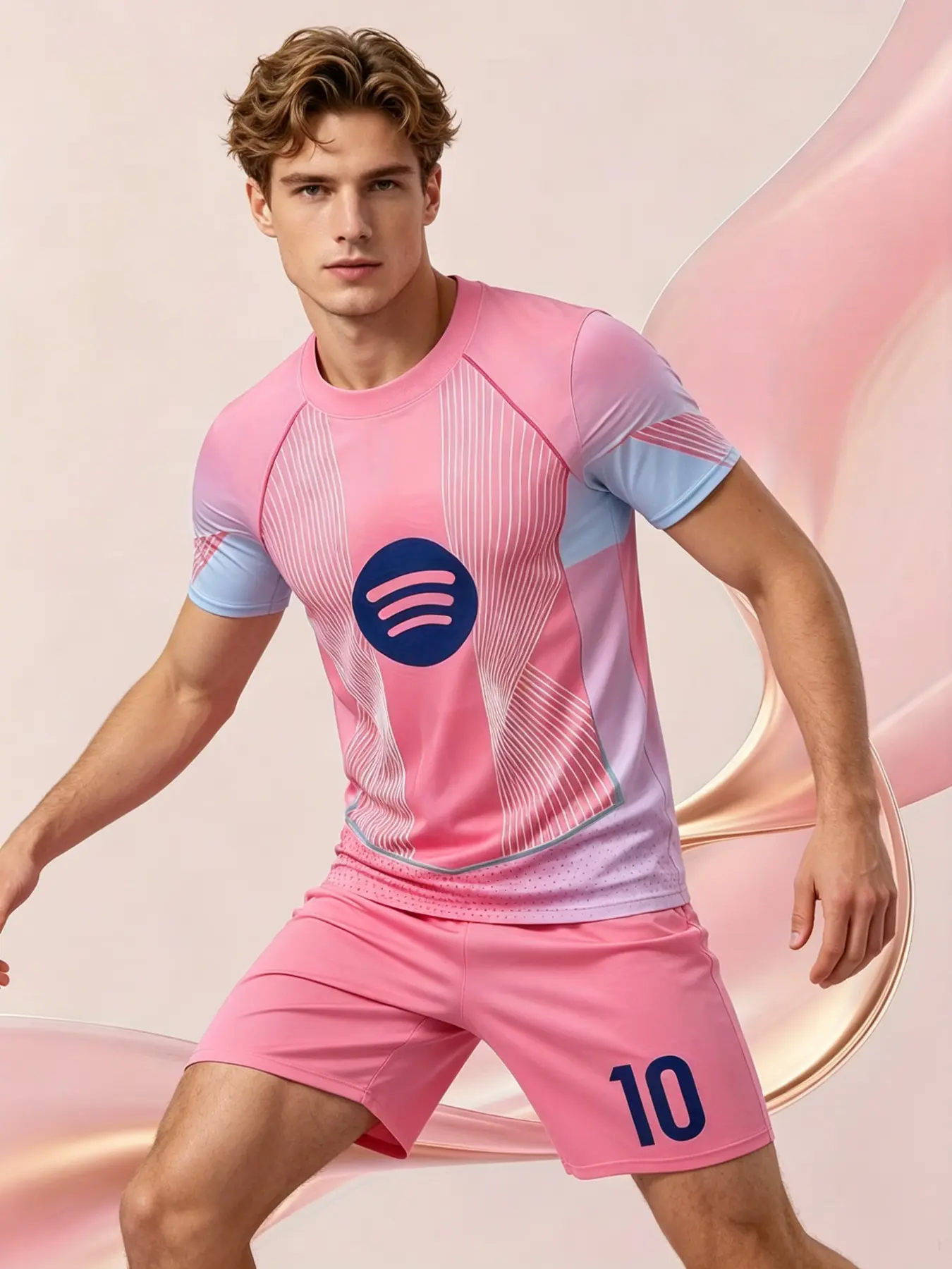Men's Football Uniform Set, Size 10 Jersey, Soccer Shirt, Soccer Jersey Kit, Breathable Mesh Fabric, Quick-Dry, Moisture-Wicking, Ideal for Training and Matches