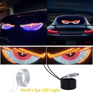 Devil's Eye LED Auto Light Kit - Plug and Play USB powered integrated lighting system with luminous eyes, dynamic LED headlights for cars, trucks, SUVs | No wiring required, easy installation, compatible with daytime running lights (DRL) and night
