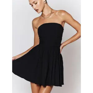 Rashida Strapless Mini Dress Black