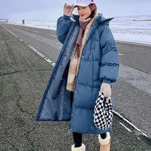 Women'sSolidButtonFrontFullZipUpWinterPufferCoat,TrendyCasualWarmRaglanSleeveLongCoatOuterwearForDailyStreetwear,ClassicHoodedLongPufferCoat,Women'sClothingForWinter