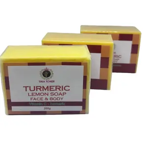 TURMERIC LEMON SHEA Face & body wash bar soap Body Care Gentle 3 PIECE Smooth Aloe