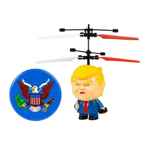 President Trump 3.5 Inch Flying Figure UFO Big Head Helicopter, Advanced Infrared Hover Sensor Technology, Electric remote control toys For kids ages 6+