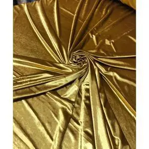 Beautiful shinny 24k gold color soft Velvet fabric 54” wide sold by the yard