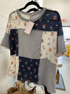Midnight Garden Patchwork Top