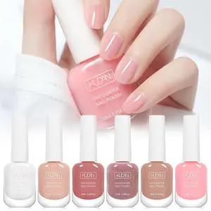Quick Dry Nail Polish Set, 6 Counts/set Water-based Nail Polish, Easy To Remove Nail Art Polish for Cosmetic Manicure, DIY French Manicure at Home Or Salon
