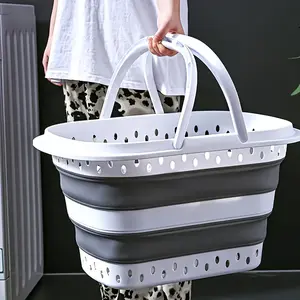 ASD 1pc, Large Folding Dirty Laundry Basket, 11.36 Gallon Collapsible Laundry Hamper with Comfort Grip, Space Saving And Easy to Assemble, for Bathroom Dirty Laundry,, Storage And Organization,, Bathroom Organizers And Storage, Laundry Baskets