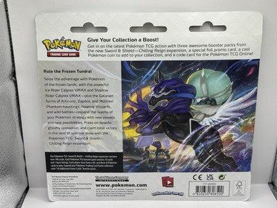2021 Pokemon Chilling Reign 3 Pack Blister Pack with Eevee - Factory Sealed
