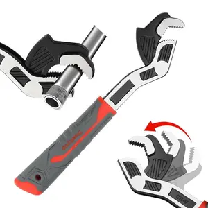 Universal Adjustable Pipe Wrench with Durable Handle,Quick Self Adjusting Locking Wrench,Multifunctional Self-locking Ratchet Wrench,Tools and Gadgets,Multifunctional Wrench Set.