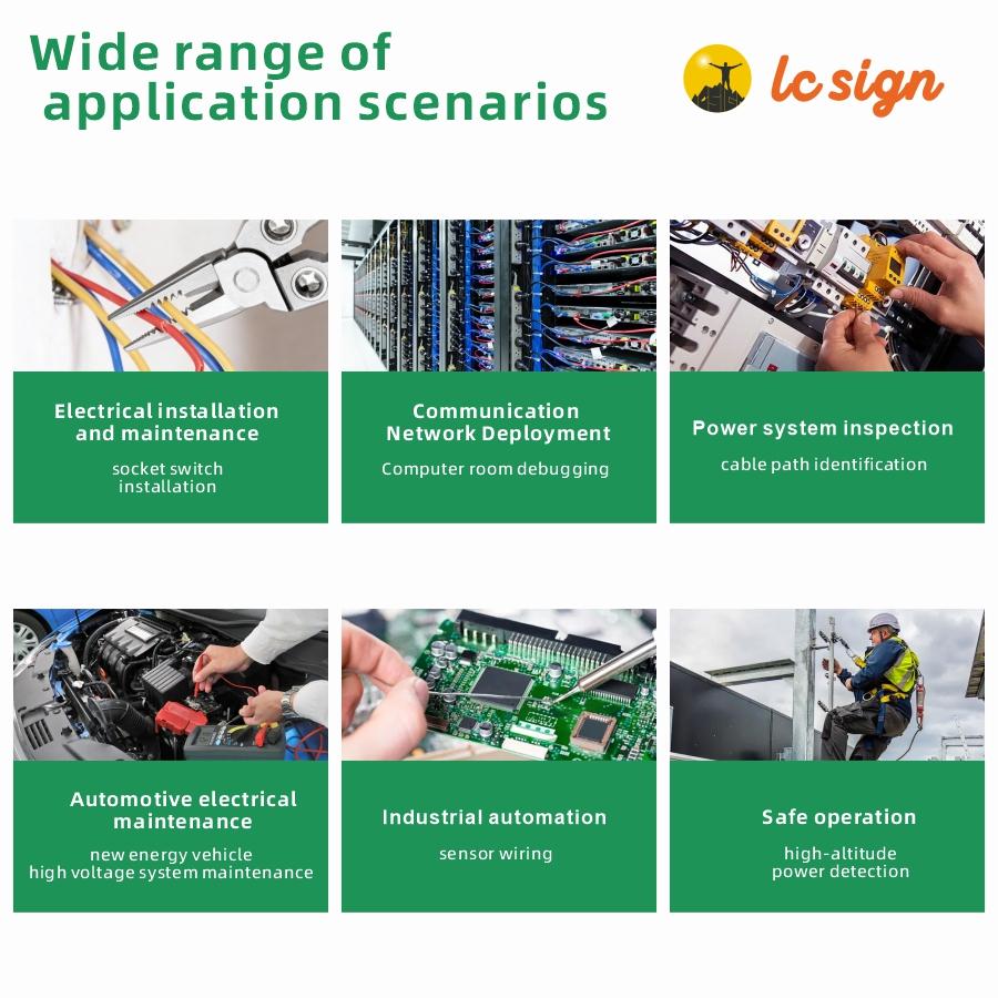 LC SIGN 8-in-1 Wire Stripper with Voltage Detector, Beginners Friendly Electrical Tool for Home DIY, Electrician, HVAC & Car Repair, 12-250V AC/DC Tester with Dual Alarms