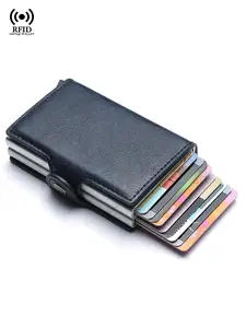 Rfid Blocking Business Card Holders Men Bank Credit ID CardHolder Case Luxury Metal Card Bag Multi-cards Rfid Card Slots Minimalist Wallet Purse, Men's Wallet, Gift for Valentine's Day