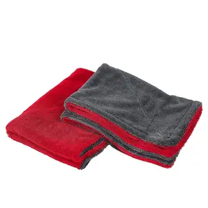 Red and Black High Quailty Microfiber Drying Towel
