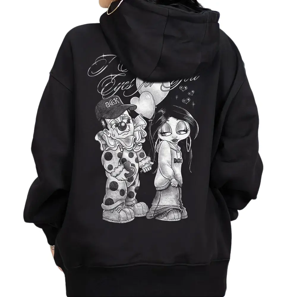 Ey 4 U Women's Longsleeves Pullover Hoodie - Unisex Casual Oversized Tops, Chicanos Cholo Mexican Style Streetwear, Soft Fabric Clothing