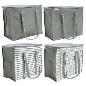 Improvements 7-Gallon Zippered Totes Set of 4