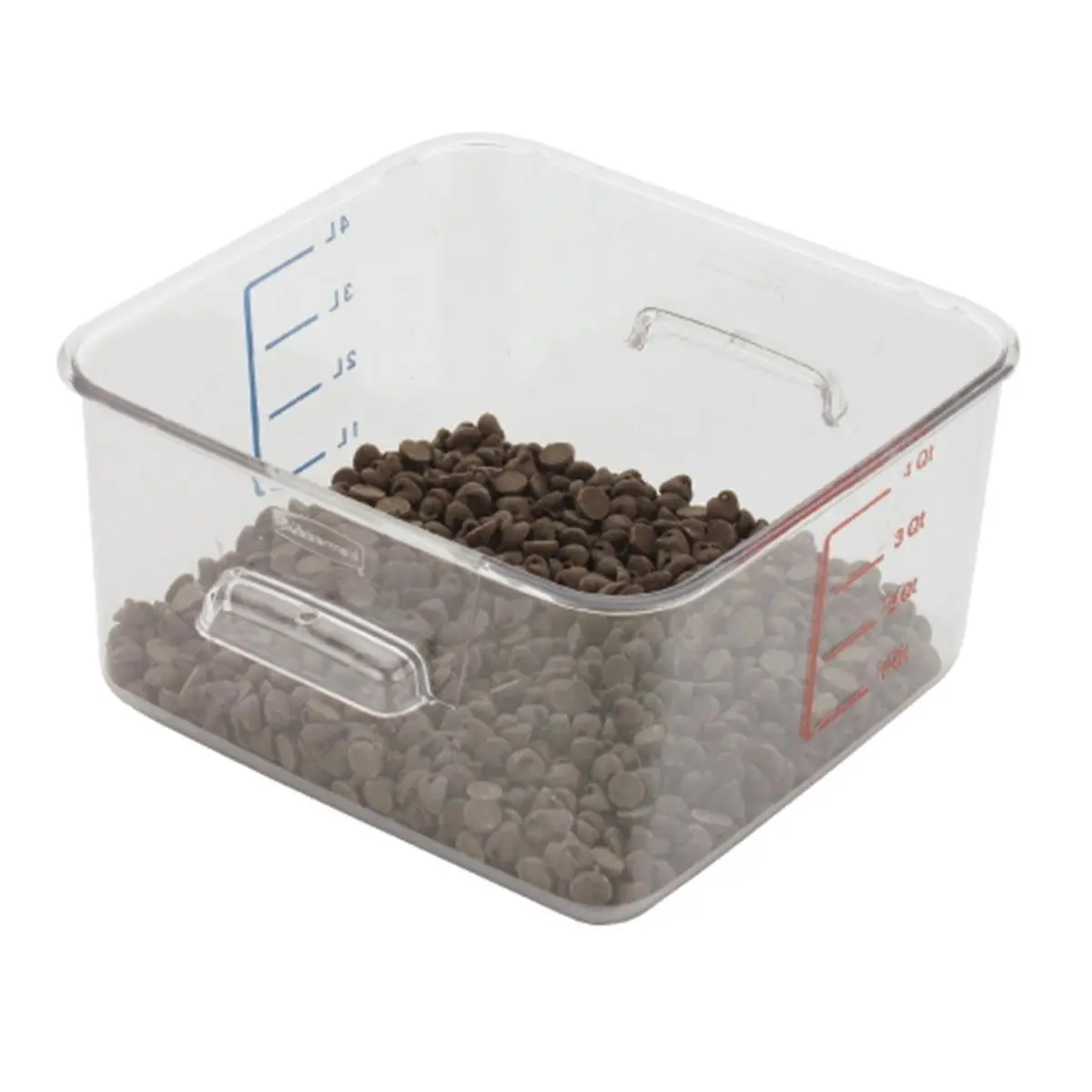 212 MAIN Polycarbonate 4 Qt Rectangle Space-Saver Canister - Smooth Finish, Shelf-Friendly, Graduated Lines, Dishwasher Safe Containers for Kitchen Utensils