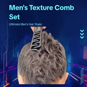 Men's styling comb, Salon Styling Tool, plastic material, portable, small and easy to store, grab the hair and shape the fluffy top, organize the broken hair to create a texture, iron the front thorn oil head, big back head, men's hair beauty artifact