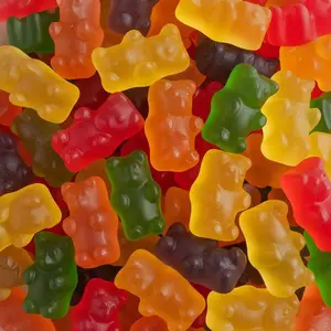 Gummy Bears Chewy Candy Different Flavors Available Sweet Snack