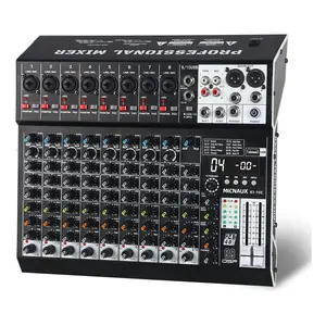 10-Channel Audio Mixer Board with 99 DSP Effects, smartphone Bluetooth & USB - Professional DJ Sound Console with 48V Phantom Power for Live Streaming, Karaoke, Studio Recording
