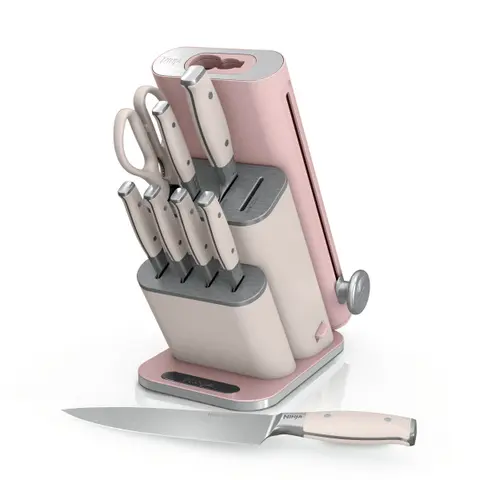 Ninja NeverDull 10-Piece Stainless Steel Knife System with Space-Saving Sharpener and 10+ Year Guarantee - NK12010