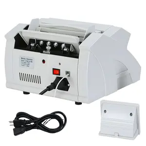 Money Counter Machine with Value Count, UV/MG/IR Counterfeit Detection Function Cash Counter, LCD Display Cash Counter with Add and Batch Modes, Mix Denomination Counter Machine for Bank Supermarket