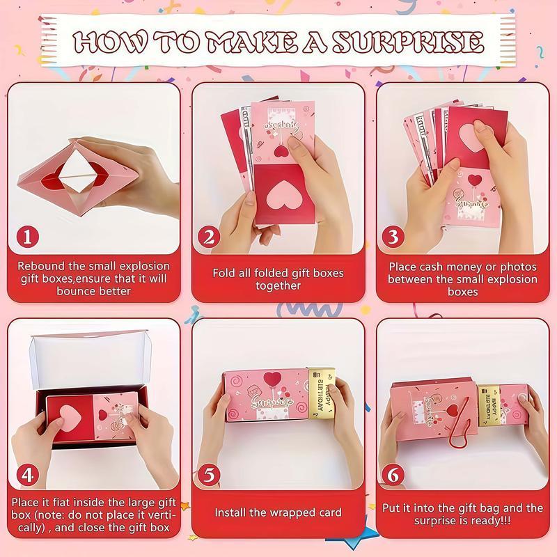 【Valentine's Day】Exploding Surprise Cash Gift Box, Valentine's Day Gift, Unique Foldable Pop-Up Red Envelope Gift Box, a luxurious gift box suitable for birthdays, anniversaries, Valentine's Day, proposals, and cash surprises. 【Valentine's Day】Exploding Surprise Cash Gift Box, Valentine's Day Gift, Unique Foldable Pop-Up Red Envelope Gift Box, a luxurious gift box suitable for birthdays, anniversaries, Valentine's Day, proposals, and cash surprises.