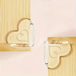 8pcs Heart-Shaped Table Corner Guards for Kids Toddlers - Anti-Bump Safety Edges, Plastic Baby Furniture Protectors with, Easy Install for Tables & Furniture