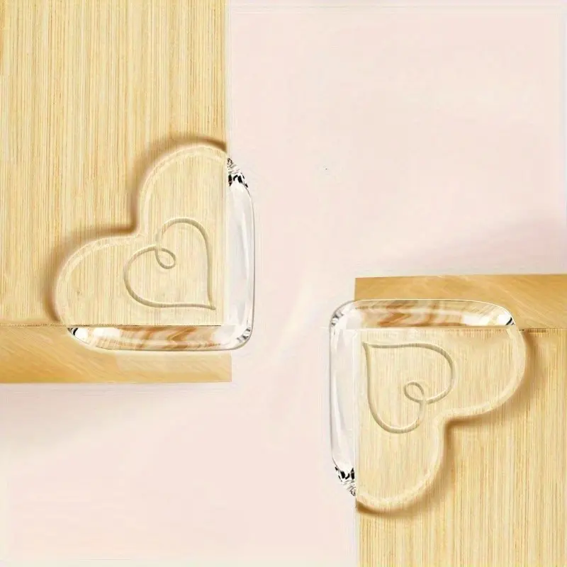 8pcs Heart-Shaped Table Corner Guards for Kids Toddlers - Anti-Bump Safety Edges, Plastic Baby Furniture Protectors with, Easy Install for Tables & Furniture