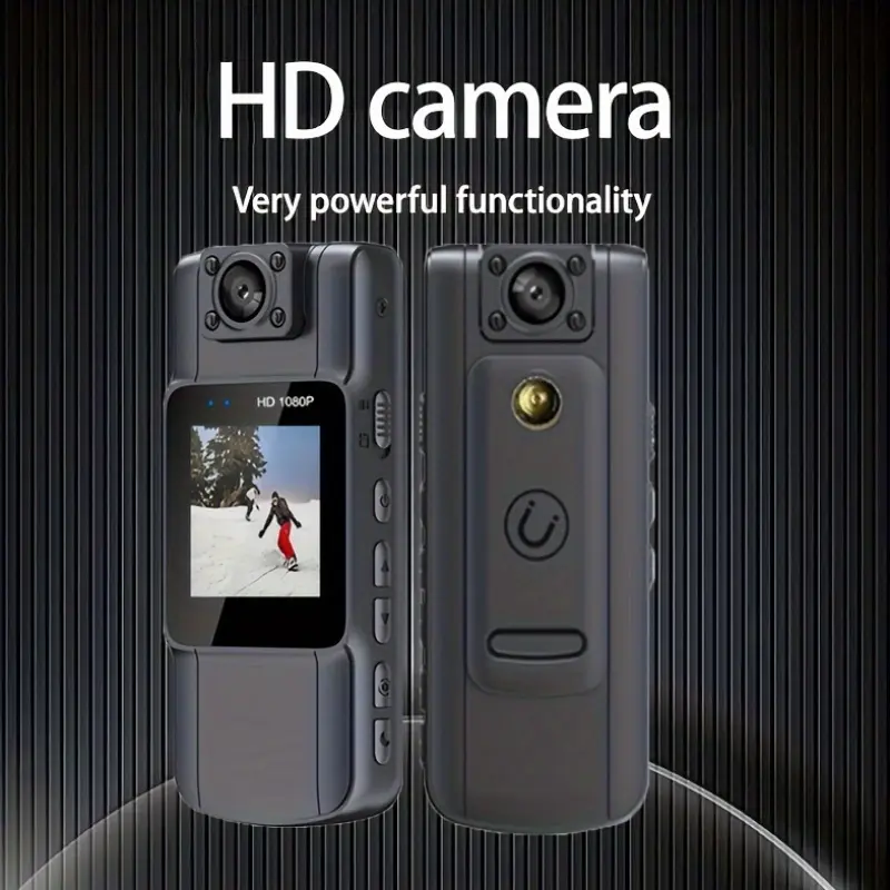 1080P HD Mini Body Camera - Rechargeable 1000mAh Clip-On Action Cam for ...