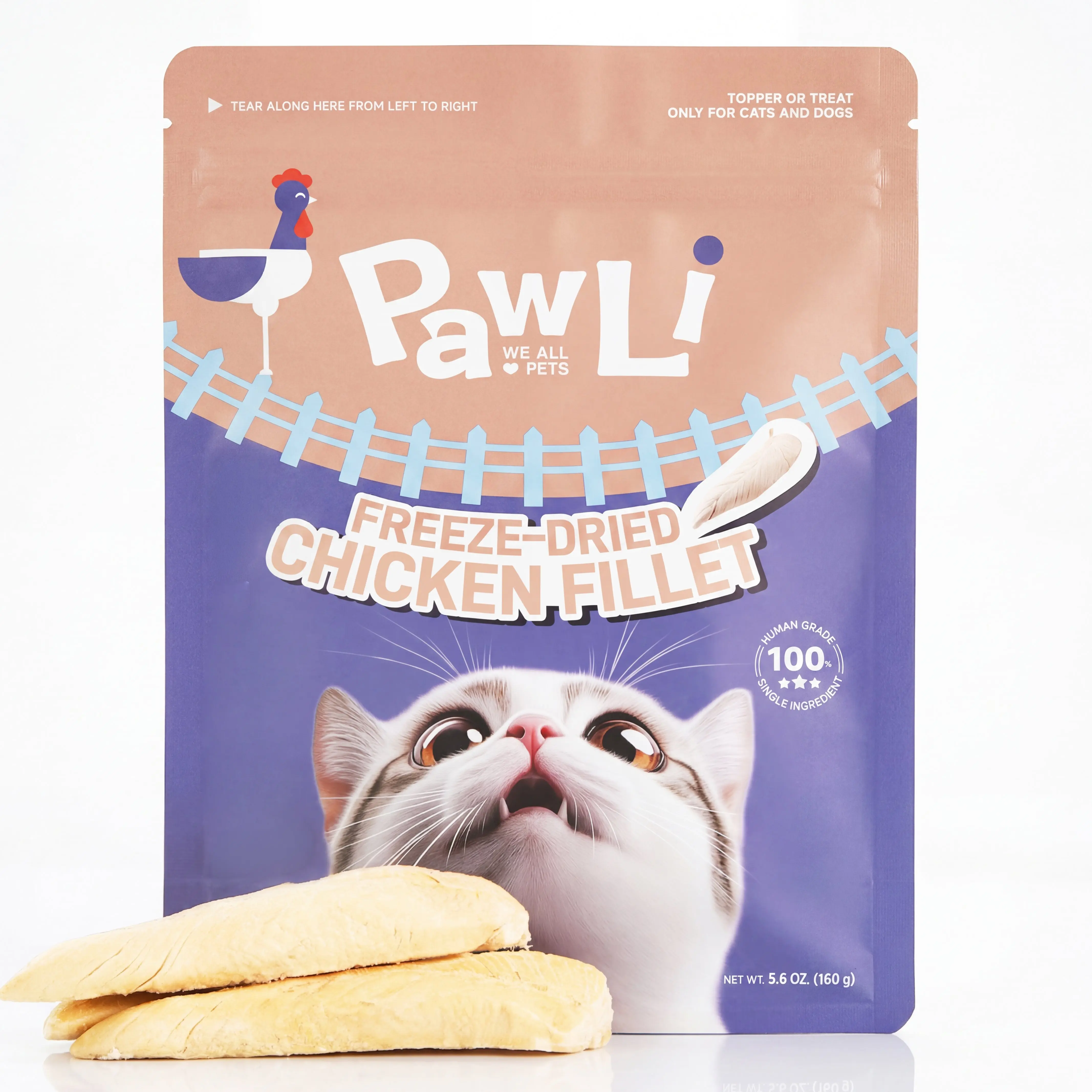 Freeze-Dried Chicken Fillet Treats for Dogs & Cats | PAWLI