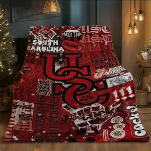 [JIT] A USC rugby team flannel blanket - warm and comfortable, suitable for sofa and bed, all season use, machine washable, suitable for travel, office chairs, the best gift for brothers and sisters, to enhance the atmosphere
