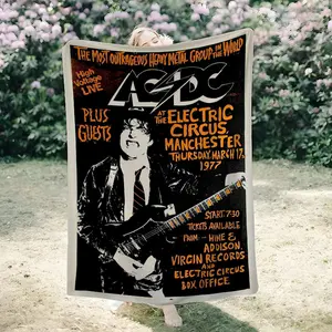 1Pc ACDC high voltage on-site digital pattern printing blanket Soft warm blanket Suitable for bedrooms, guest rooms, living rooms, student dormitories, car sofas, and travel multifunctional blanket for all seasons Ideal for gift Christmas Soft blankets